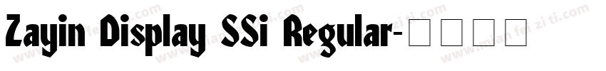 Zayin Display SSi Regular字体转换